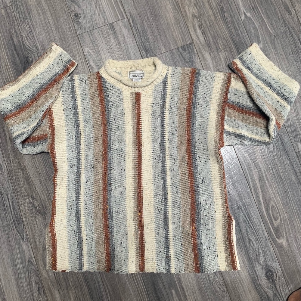 Vintage wool striped sweater. Size Small.